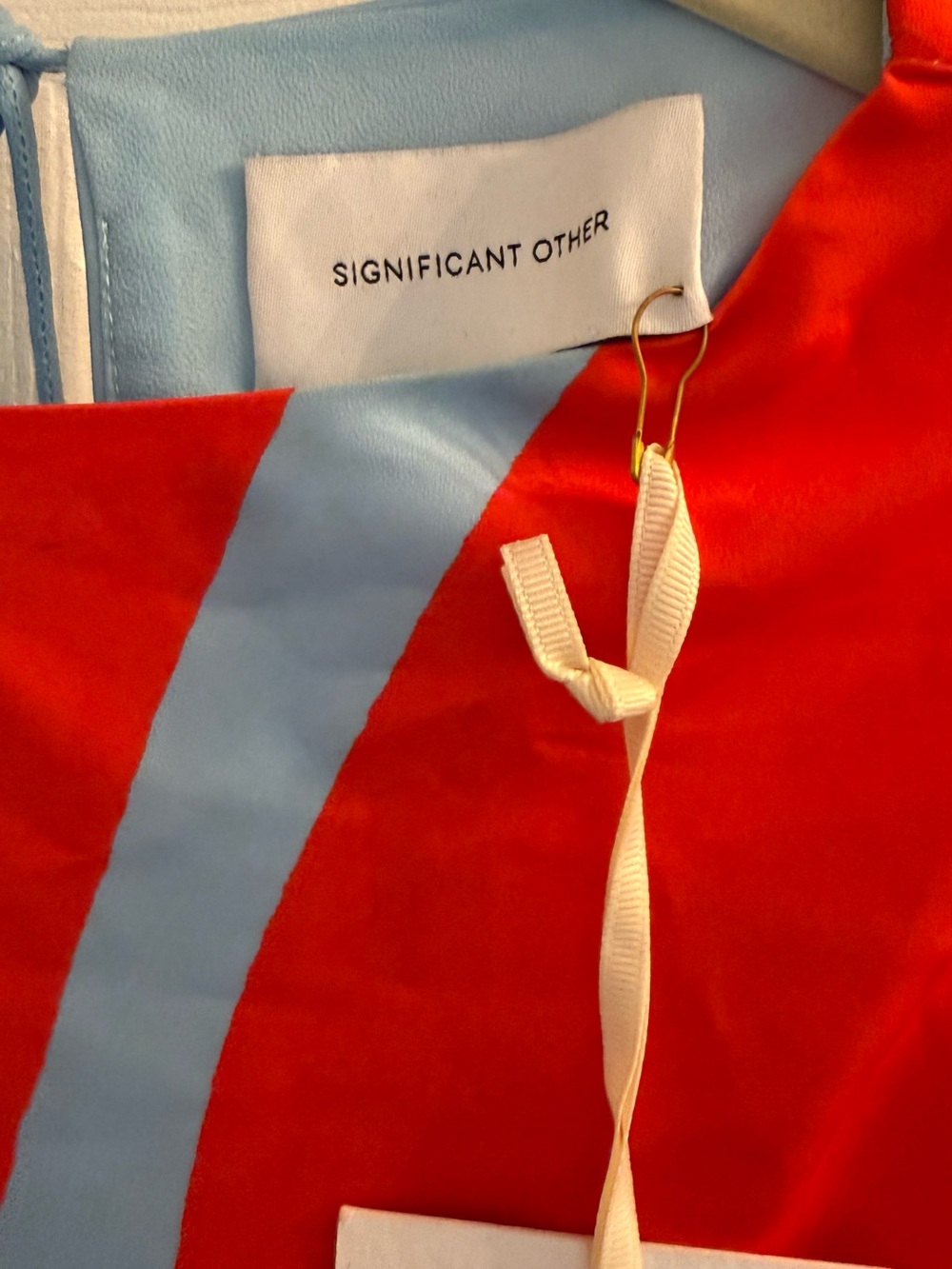 Blue & Red Abstract Long-Sleeve Mini Dress - Picture 4 of 5